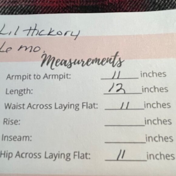 Lil Hickory Burgundy & Black Plaid Shirt with Quilted Lining- Size 6 M - Picture 8 of 8